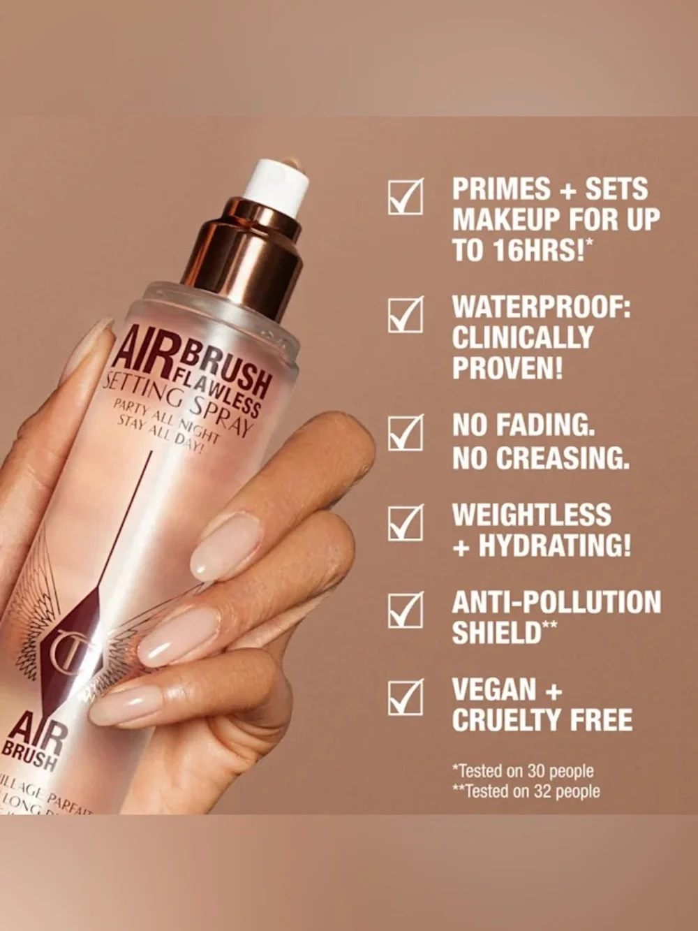 New in box Charlotte Tilbury Airbrush Flawless Setting Spray 100ml / 3.3 fl oz